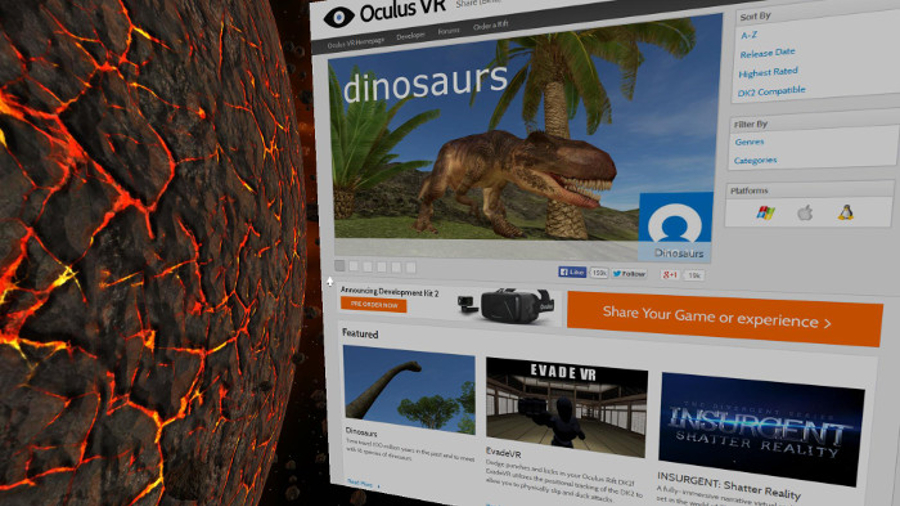 Oculus VR browser