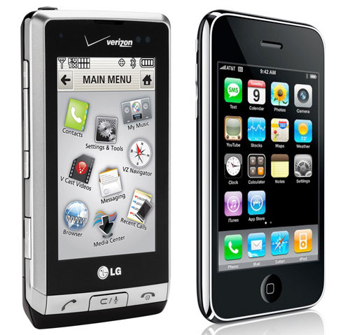 LG Dare vs. Apple iPhone